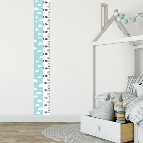 Wall Liniaal Groeimeter Hout En Canvas Kinderkamer - 1