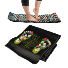 Foot Massage Stone Mat: Walking Pad With Raised Stone Nodes, Non-Slip Folding Structure, Model U, Tile For Men Women
