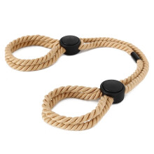 Adjustable Erotic Slave BDSM Bondage Restraint Rope Handcuffs Wrist Flirting Fetish Adults Games Sex Toys 64-Yellow