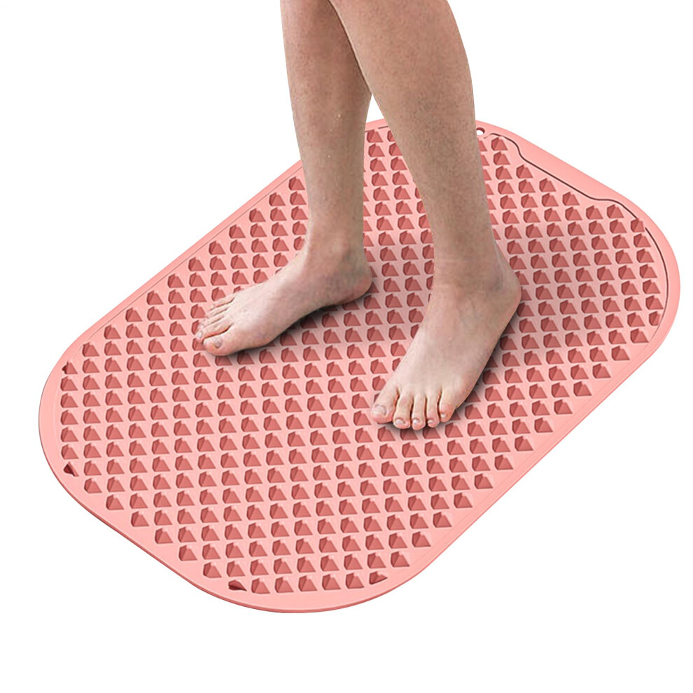 Foot Pressure Point Mat Portable Reflexology Pad Feet Massaging Plate Fatigue Relief Pink