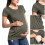 Damen Schwangerschafts-T-Shirt mit 12