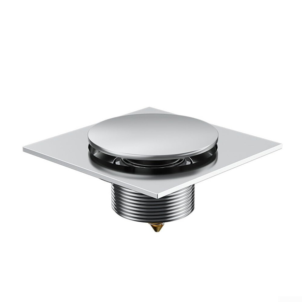 Shower Drain Cover Chrome Finished Top Cover 100mm Drain Outlet Removable Plughole Cover-image-OPC-PMFKX9B-NEW