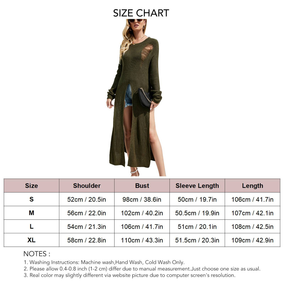 Dark Green Side Split Bodycon Maxi Dress for Night Out, Sizes S-XL-image-OPC-PMFKXHS-NEW