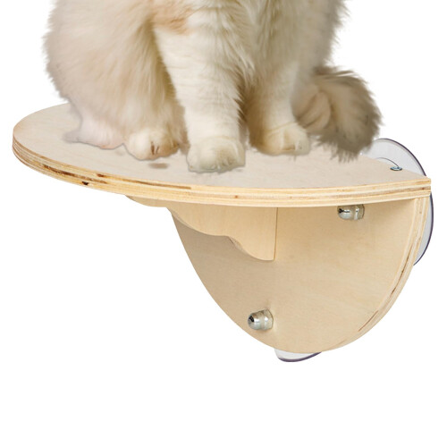 Cat Window Perch Glass Sills Brackets Breathable Fabric Seat Lightweight Frame Elevated Viewing