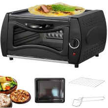 Electric Pizza Oven 1500W Countertop Bread Maker With Temp Control Includes Tray Rack Handle For Chapati Roti Lahmacun