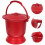 Spittoon Rouge PP Durable Avec Couvercle Pour 9