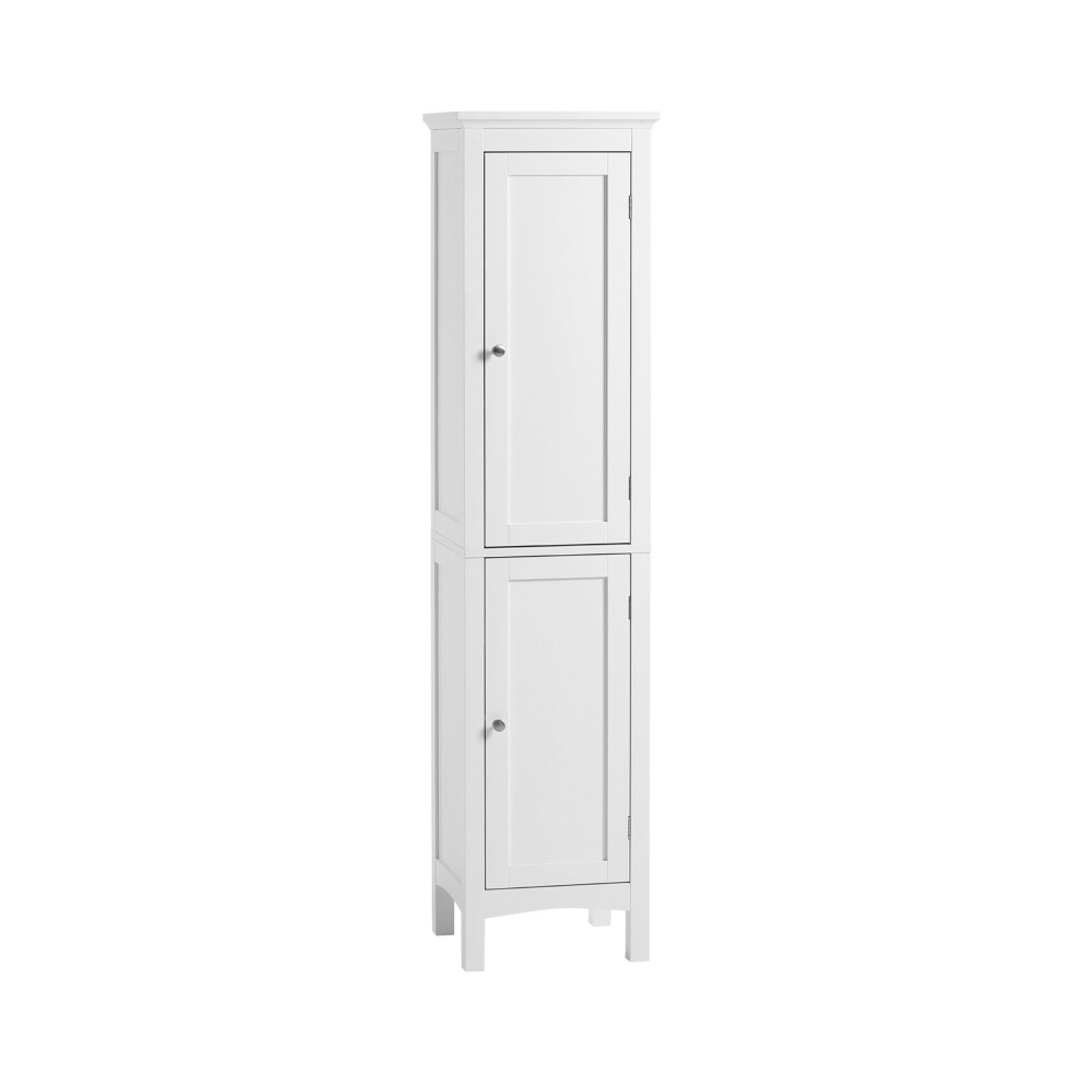 Tall Bathroom Storage Unit in White Slim Cabinet with Adjustable Shelves & Double Doors for Bathroom Organization-image-OPC-PMFM56G-NEW