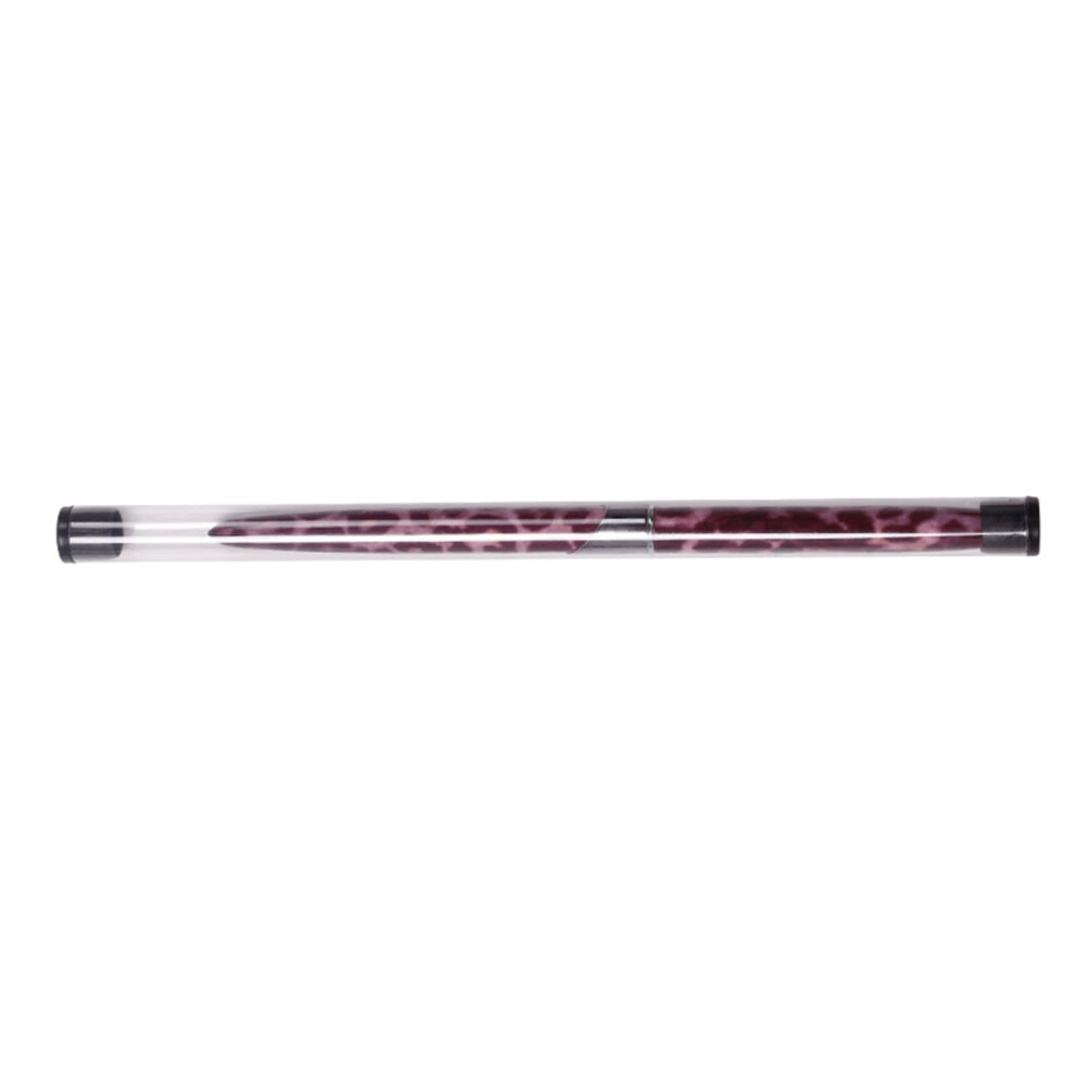 Acrylic Nail Brush Leopard Print Copper Pen for Salon 18cm