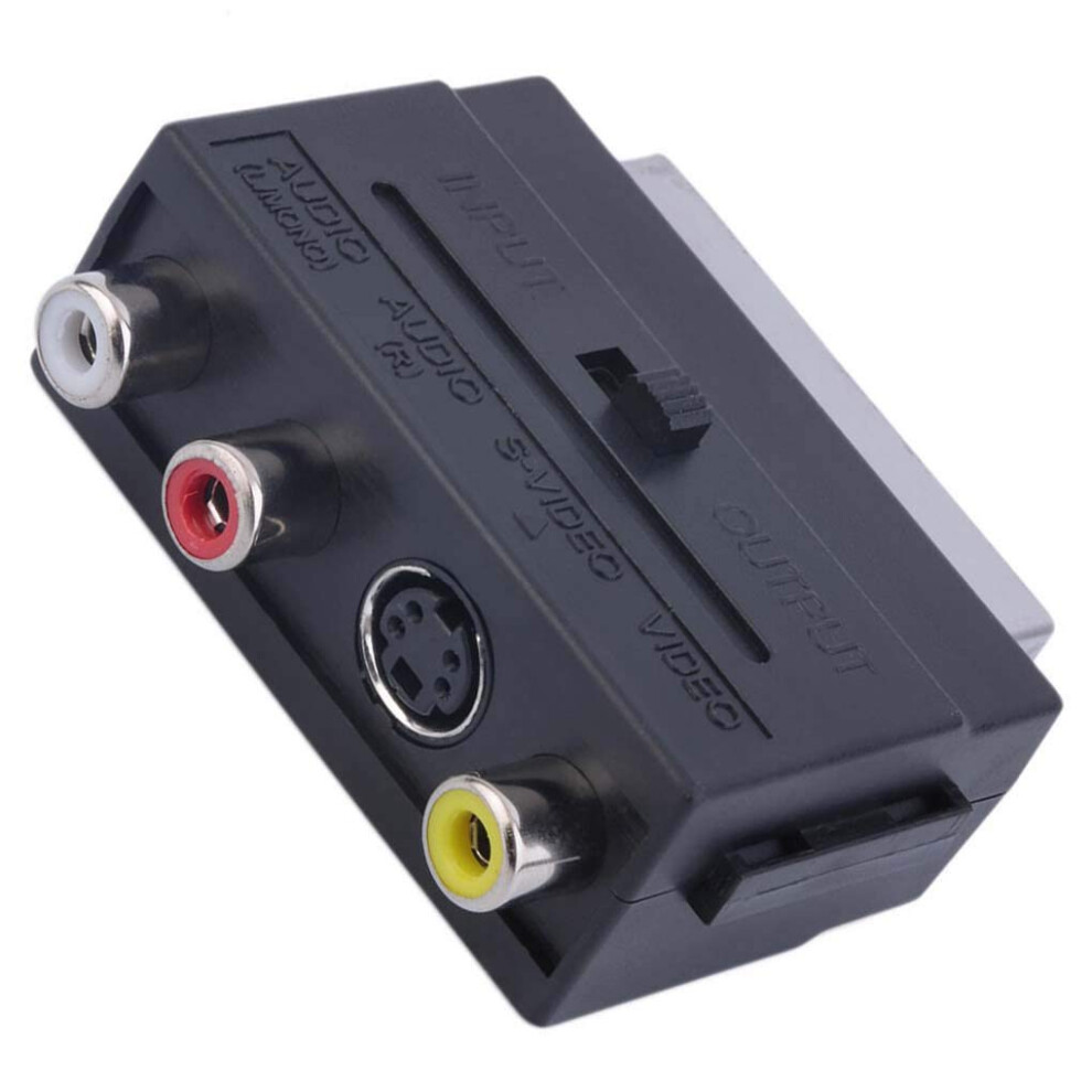 21Pin Scart To 3Rca Converter Adapter Rgb Scart To Composite Rca And S-Video Av Tv Audio 9084446604238