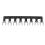 10Pcs Fork Terminal Strips 8 Poles 400V 15A Black TB-1508 10