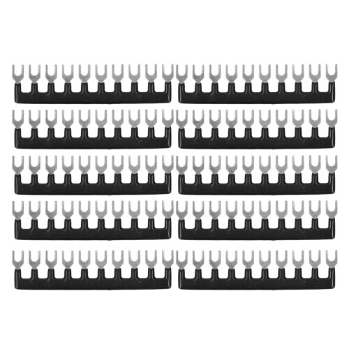 10Pcs 8-Position Black Barrier Strips, 400V 15A, 20.6mm Width 1