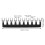 10Pcs 8-Position Black Barrier Strips, 400V 15A, 20.6mm Width 11