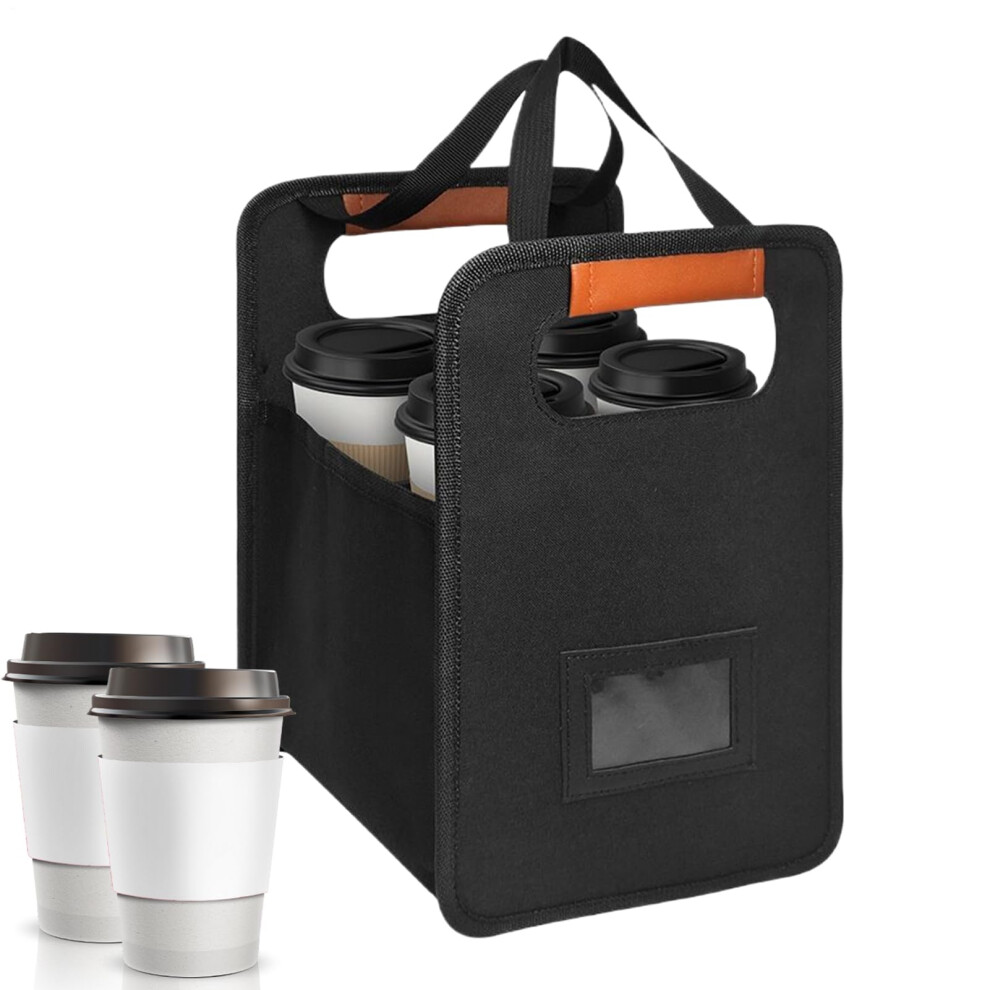Portable Cup Holder Foldable 4-Cup Tray With Adjustable Dividers Reusable Beverage Rack For Car Home Travel Picnic 9354506525323