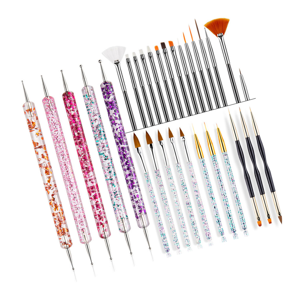 31pcs Nail Brush Set for Women â Lightweight Accurate Nail Art Tools