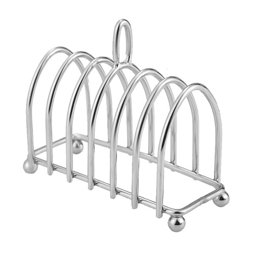 Edelstahl-Toaster-Rack mit 6 Fächern und Griff, 10x15,7 cm 1