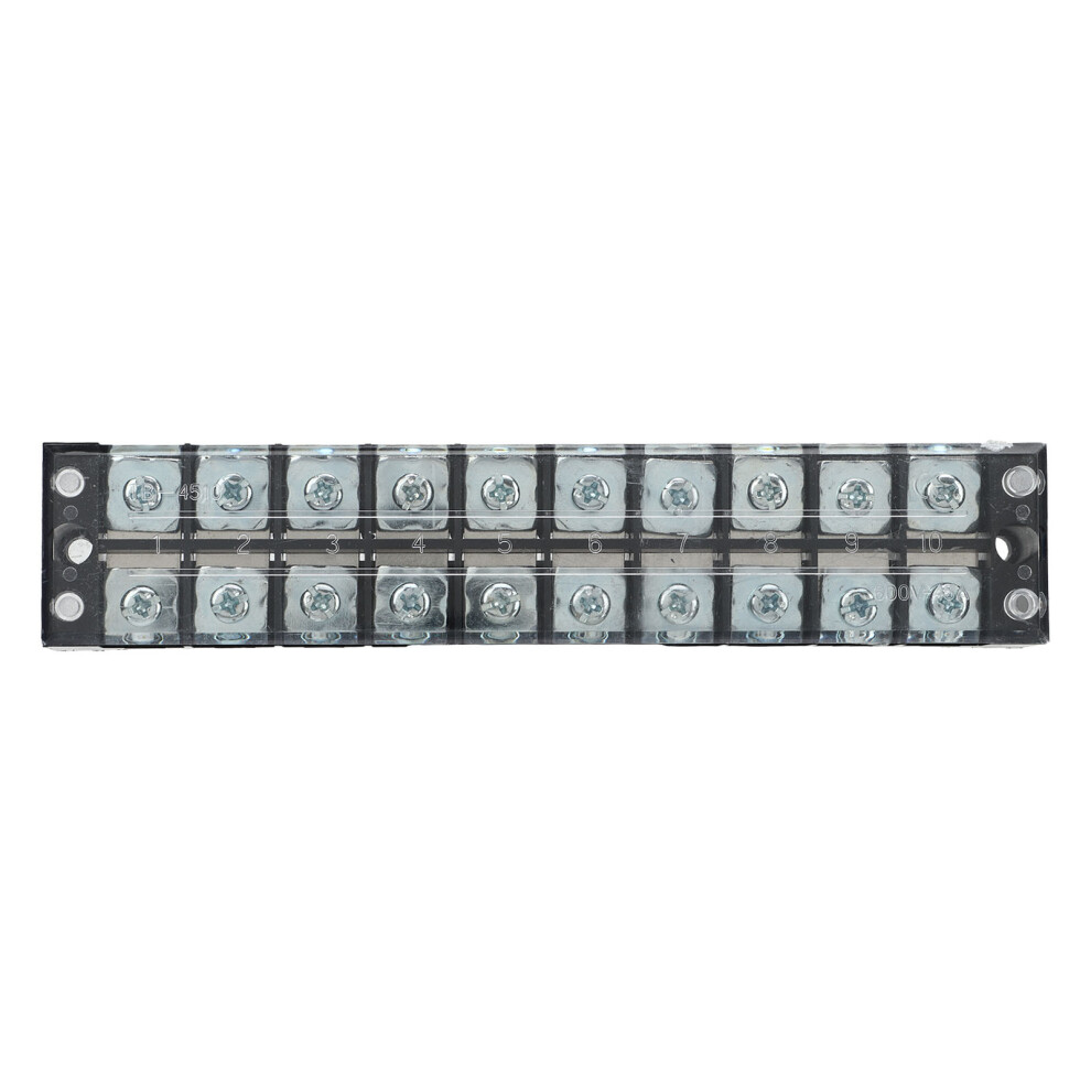 2 Pcs Terminal Strip Block 45A 600V, 10 Positions, Easy Wiring 8421354705212