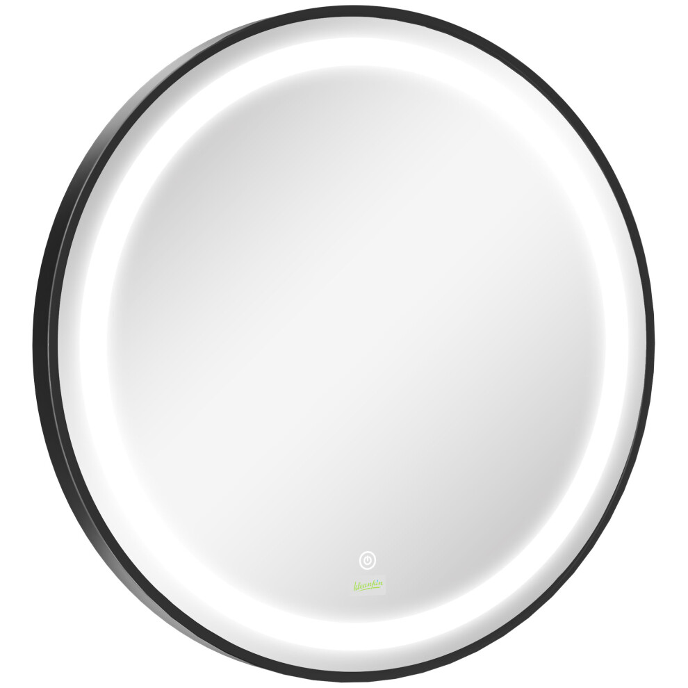 LED Bathroom Mirror Dimmable Rounded Wall-Mount with 3 Light Colors Memory Feature Hardwired 24-inch Diameter-image-OPC-PMFM6QG-NEW