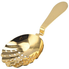 Shell-Shape Stainless Steel Ice Strainer Cocktail Filter Spoon Bar Drink Strainer Utensil For Bartenders And Mixologists