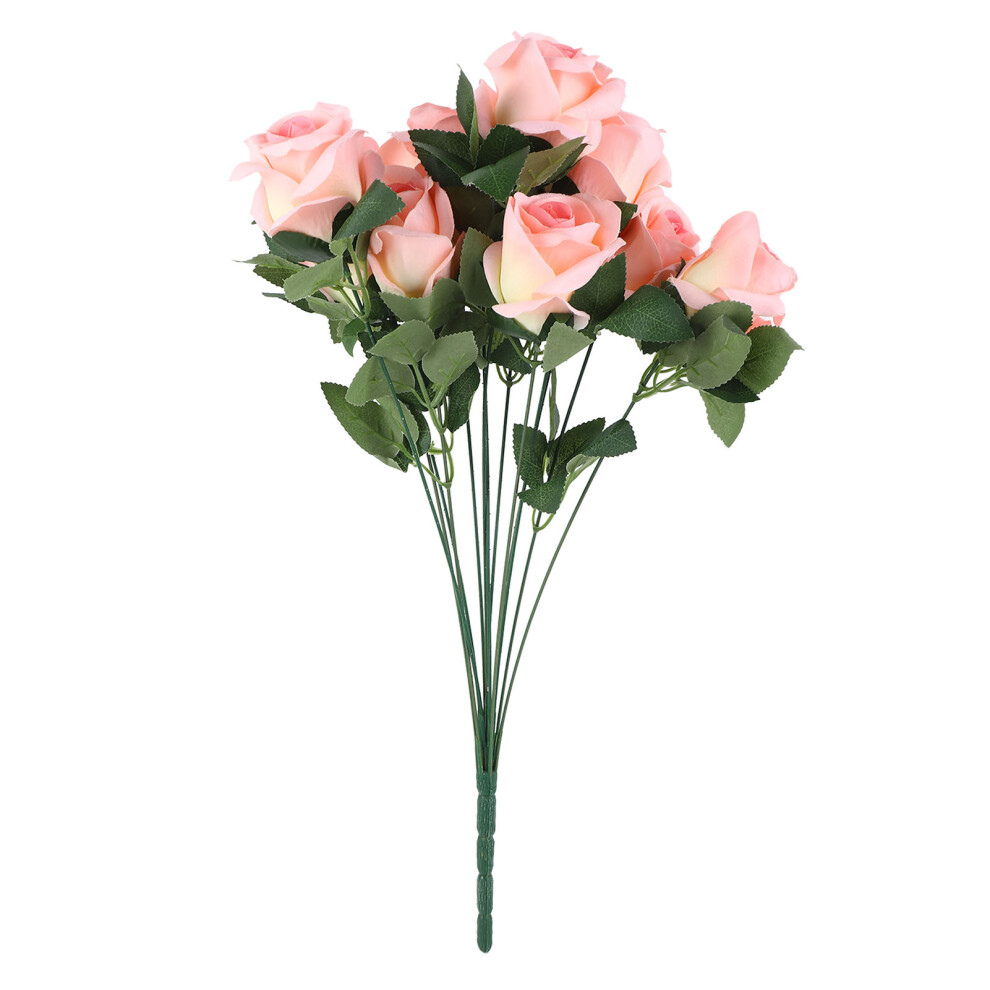 (Pink) Artificial Long Stem Silk Roses Fake Bouquet Pink-image-OPC-PMFMCM6-NEW