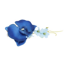 Elegant 5 Pcs Blue Groom Boutonniere Wedding Flower Reusable Artificial Brooch