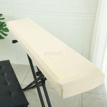 (Beige, M) Universal Electronic Keyboard Dust Cover Dust Proof Electric Piano Cover