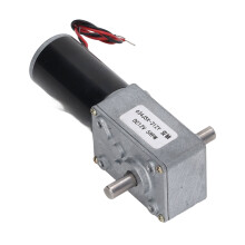 DC Gear Motor 12V Dual Shaft Self Locking Worm Gearbox 5RPM for Robotics