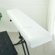 (White, M) HOT Universal Electronic Keyboard Dust Cover Dust Proof Electric Piano Cover