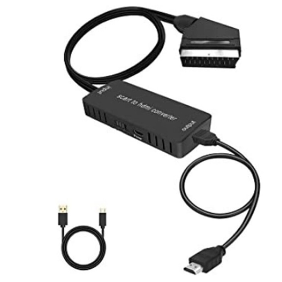 Scart To Hdmi Converter, 1080P Hd Video Adapter, Analog Scart To Hdmi, Av Cable Box Adapter 9067246313715