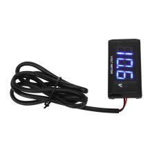 Ultradünner wasserdichter LCD-Motorradspannungsanzeiger DC12V Blau 57x27x11mm