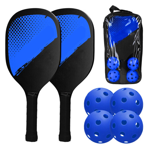Paddel-Set, Schläger, Ball-Set, 2 Schläger und 4