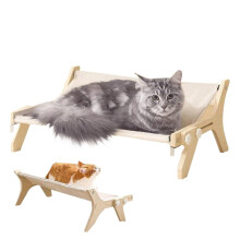 Cat Window Perch Mounted Bed - Wooden Hammock, Double-Sided, Machine-Washable Cover, All-Season Window Seat For Cats