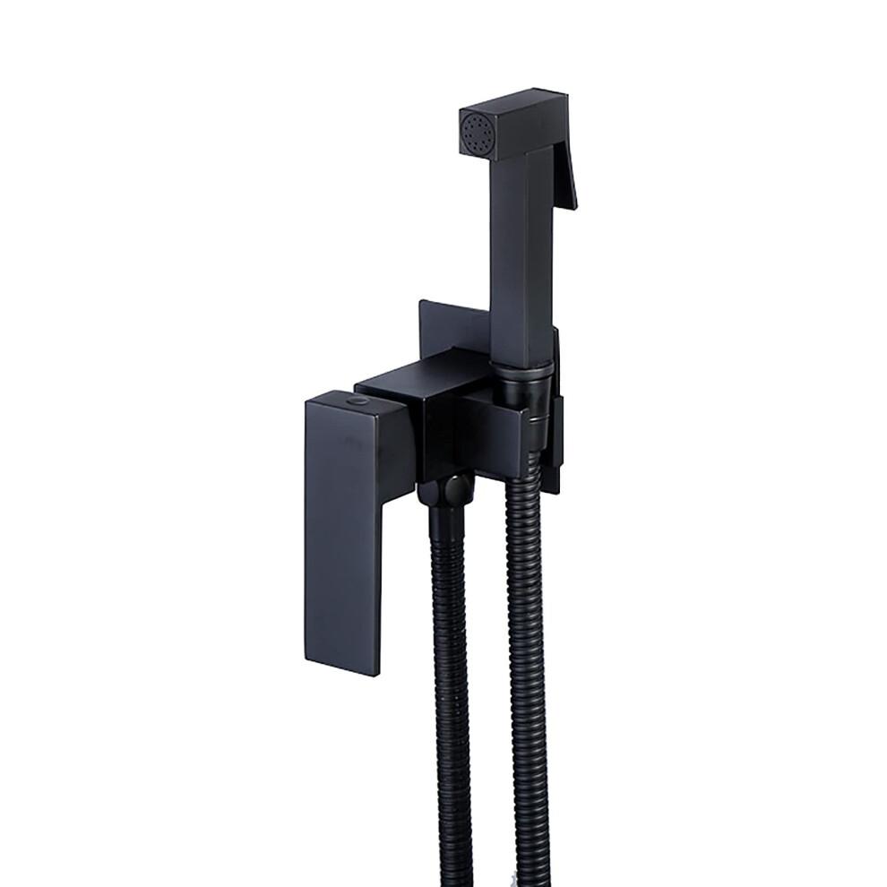 Handheld Bidet Sprayer For Toilet Black Brass Cloth Diaper Sprayer Set With Cold And Hot Water Wall Mounted Bidet Kit 9067246314118
