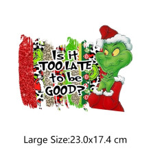 (G) Christmas Iron On Transfers Grinch Christmas Iron On Decals Merry Christmas