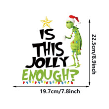 (K) NEW Christmas Iron On Transfers Grinch Christmas Iron On Decals Merry Christmas