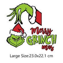 (F) NEW Christmas Iron On Transfers Grinch Christmas Iron On Decals Merry Christmas