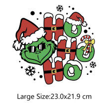 (D) Christmas Iron On Transfers Grinch Christmas Iron On Decals Merry Christmas NEW