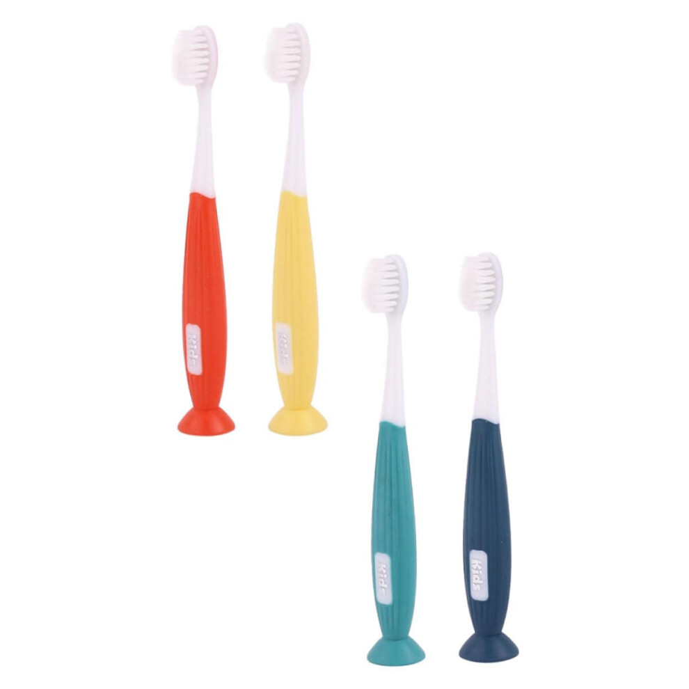 4pcs Boys and Girls Soft Bristle Toothbrushes 4-Pack Kids Toothbrushes Soft Bristles BPA-Free Handle 1 Count Pack