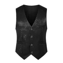 (xl, royal blue) Mens Business Single Breasted Formal Wedding Waistcoat Tuxedo Suit Vest
