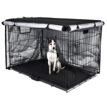 Dog Crate Cover Double Door Design Waterproof Oxford Air Vent Crate Shield For 36 Inch Crates