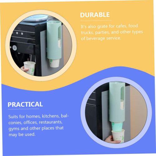 Wall Mounted Disposable Cup Dispenser With Pull Type Design Dustproof PP Material Cup Holder Green Home Organization 2