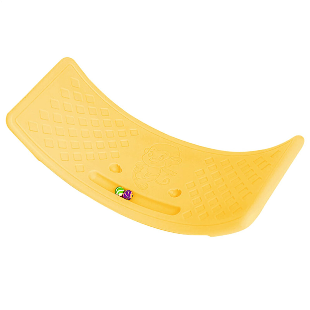 Kids Swing Board Balance Open Swing Trainer For Indoor Use Home Kindergarten Wobbly Practice Board Yellow