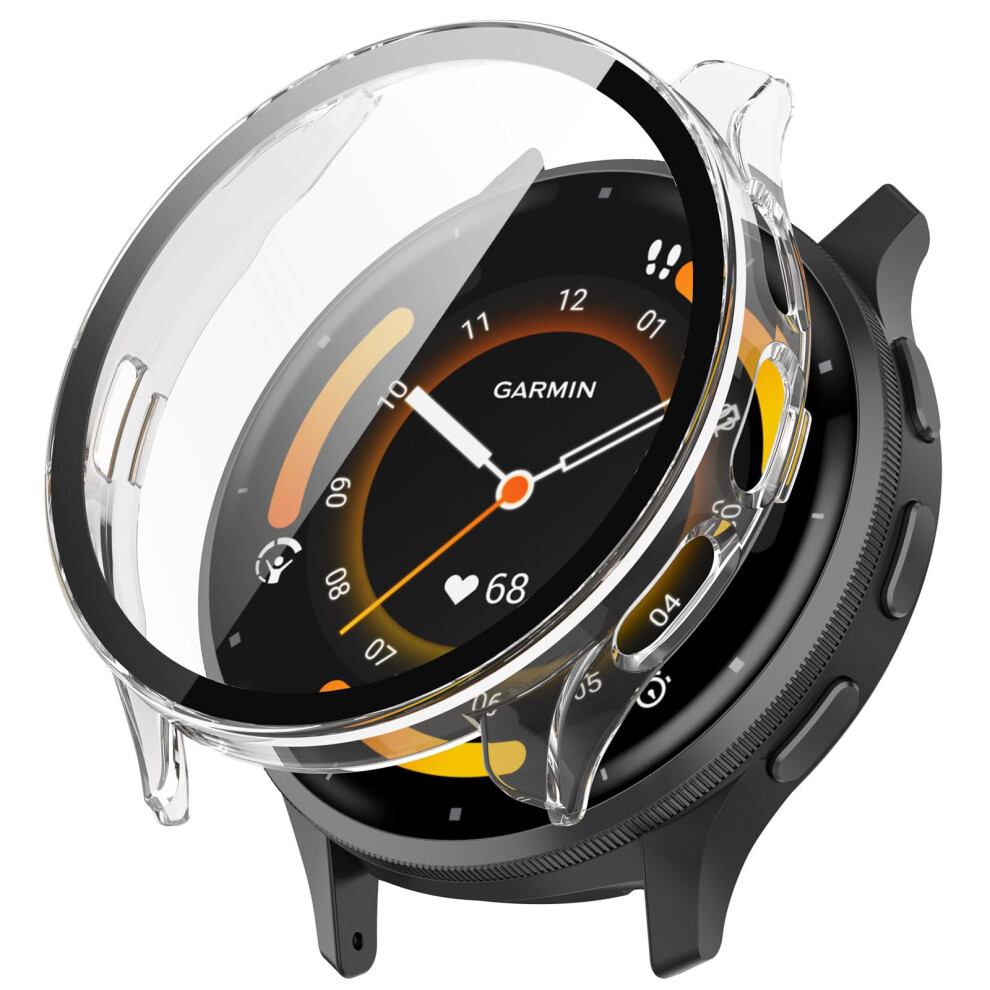 Case Hard Pc With Tempered Glass Screen Protector For Garmin Venu 3S 41Mm And Venu 3 45Mm Clear 9354506527631