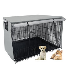 Dog Crate Cover Waterproof 210D Oxford Large Grey 94x61x63.5cm Windproof Indoor Outdoor Wire Kennels