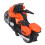 Educational Orange 1:16 Scale Motorcycle Toy with Sound Light & Pull Back 3