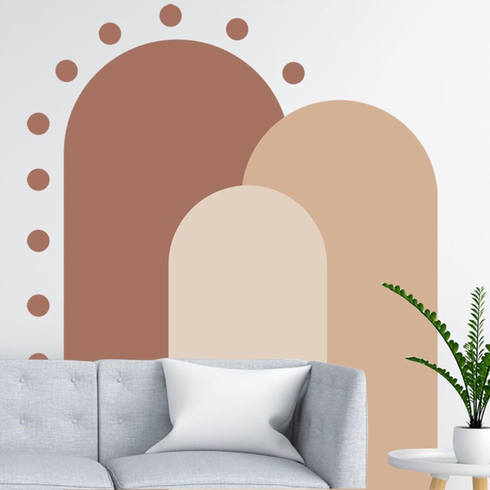 Boho Arch Peel & Stick Decal Vinyl Wall Decal Self-Adhesive Polka Dot Wall Sticker For Nursery & Living Room Art