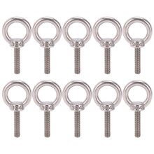10Pcs Eye Bolt 304 Edelstahl Hebe Runde Ring