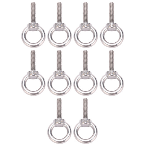 10Pcs Eye Bolt 304 Edelstahl Hebe Runde Ring 2