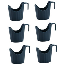Disposable Paper Cup Holders 6-Pack Blue Paper Cup Sleeves For Hot Drinks
