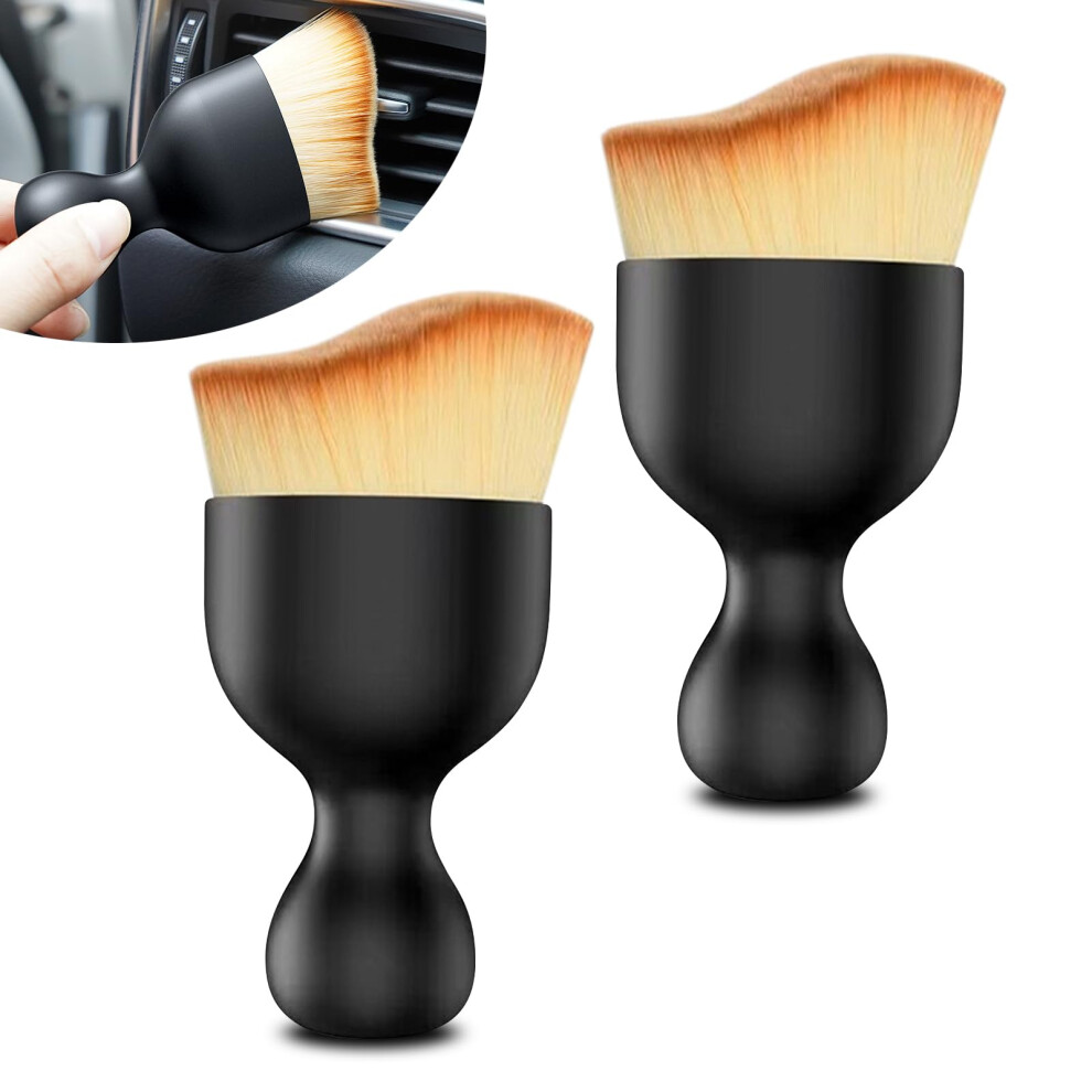 Car Detailing Brushes 2 Pcs Interior Dust Brush Ultra-Soft Bristle Scratch-Free Crevice Brush For Automotive Dashboard 9067246315559