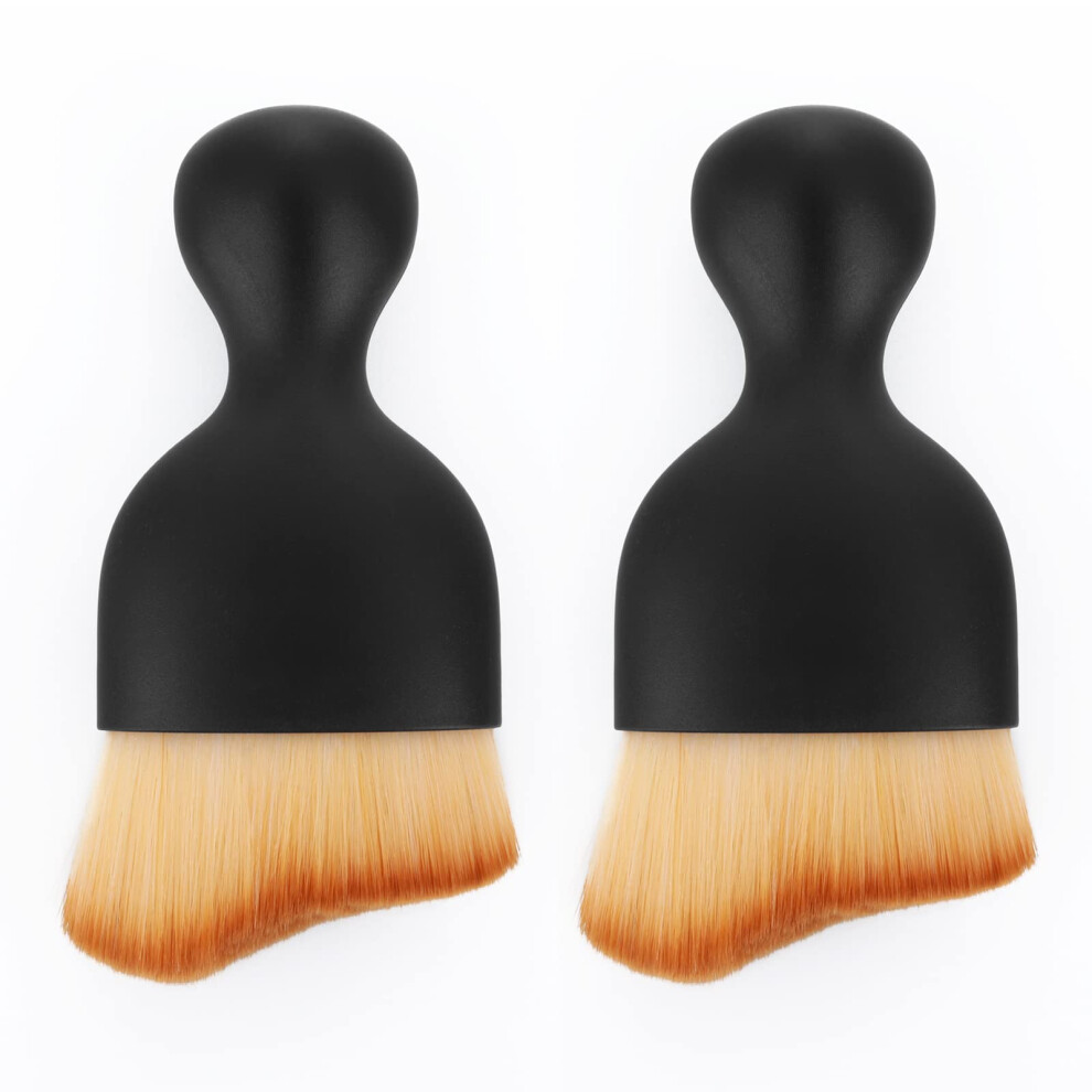 Car Interior Cleaning Soft Brush 2Pc No Scratch Dusters With Soft Bristles For Dashboard Air Outlet Gap Ac Vents Style-A 9393856615704